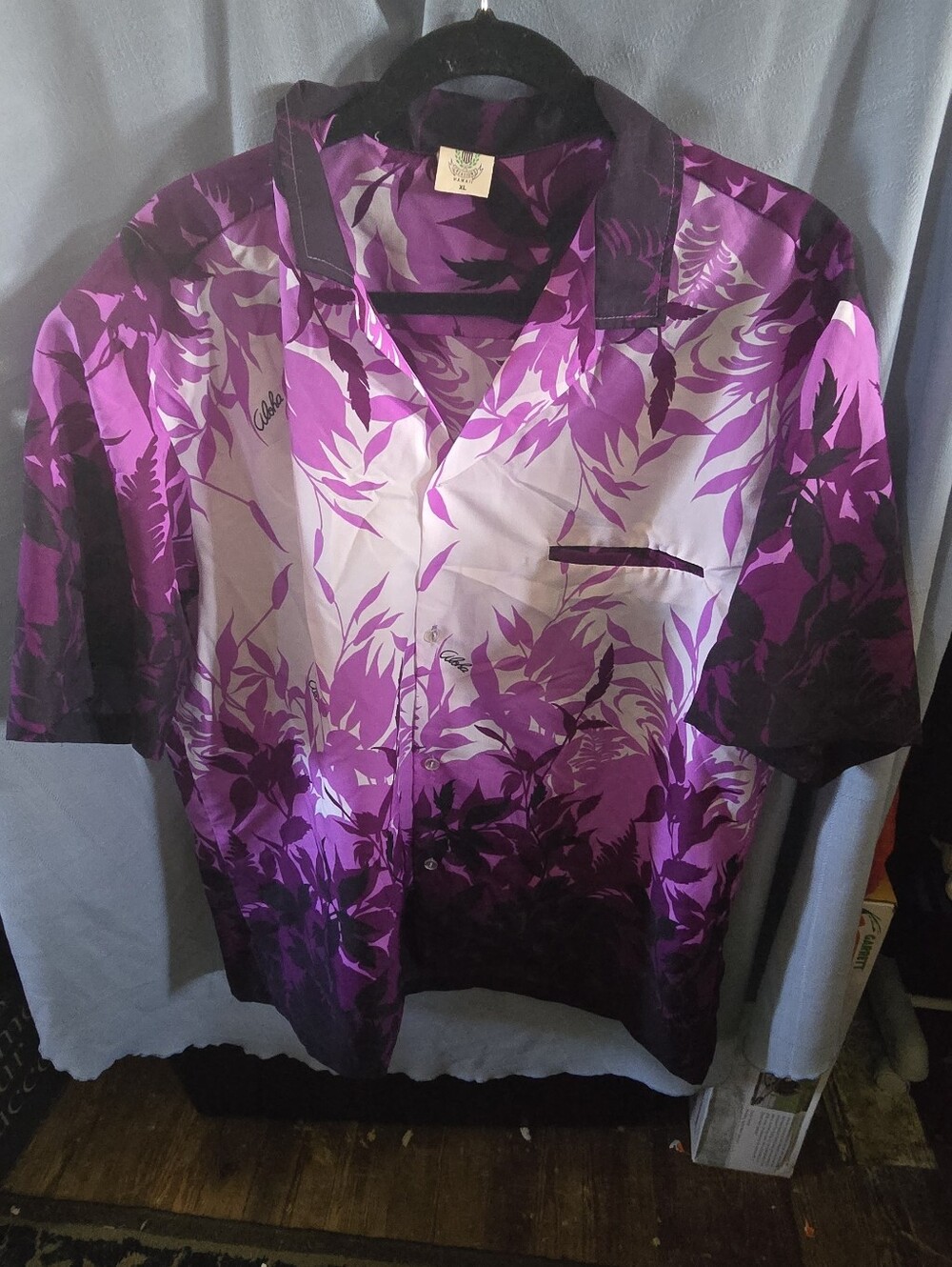 Royal Hawaiian Purple Floral Hawaiian Button-Up Shirt